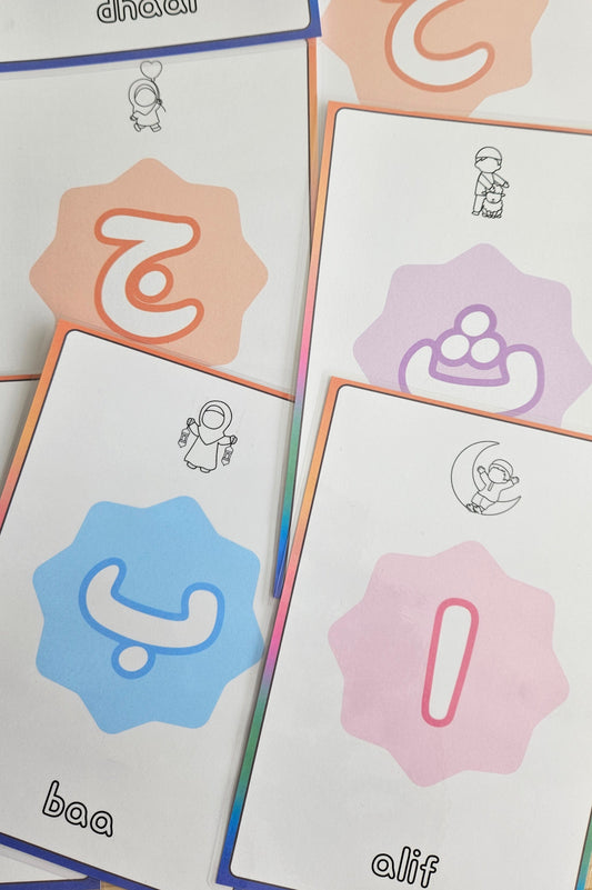 Arabisch alfabet voor peuters en kleuters kleikaarten