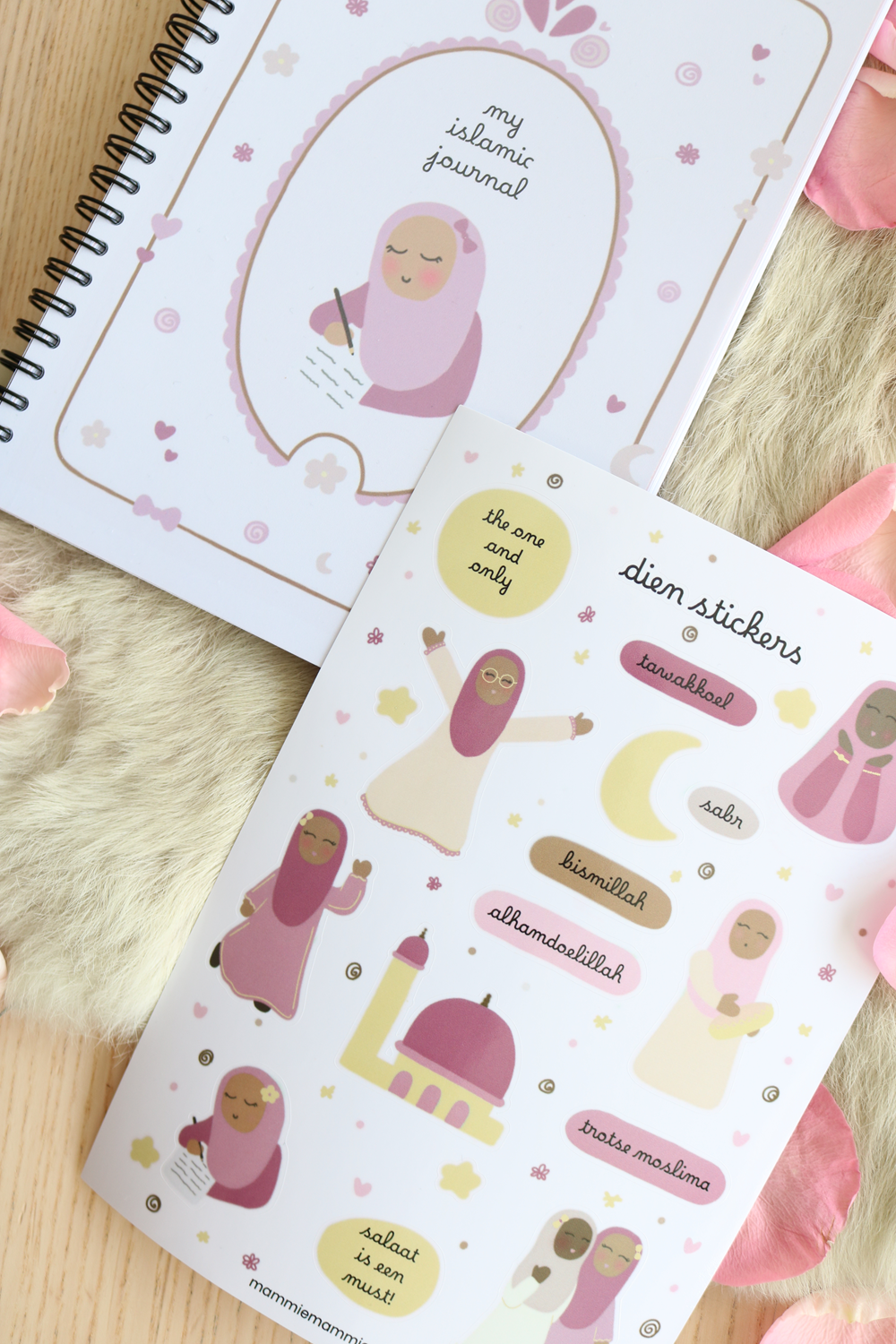 islamitische stickers en dagboek meisjes