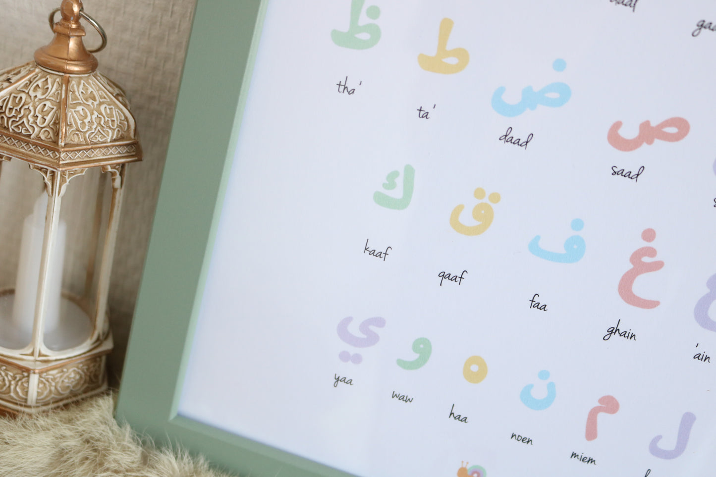 poster Arabisch alfabet kopen met Nederlandse uitspraak