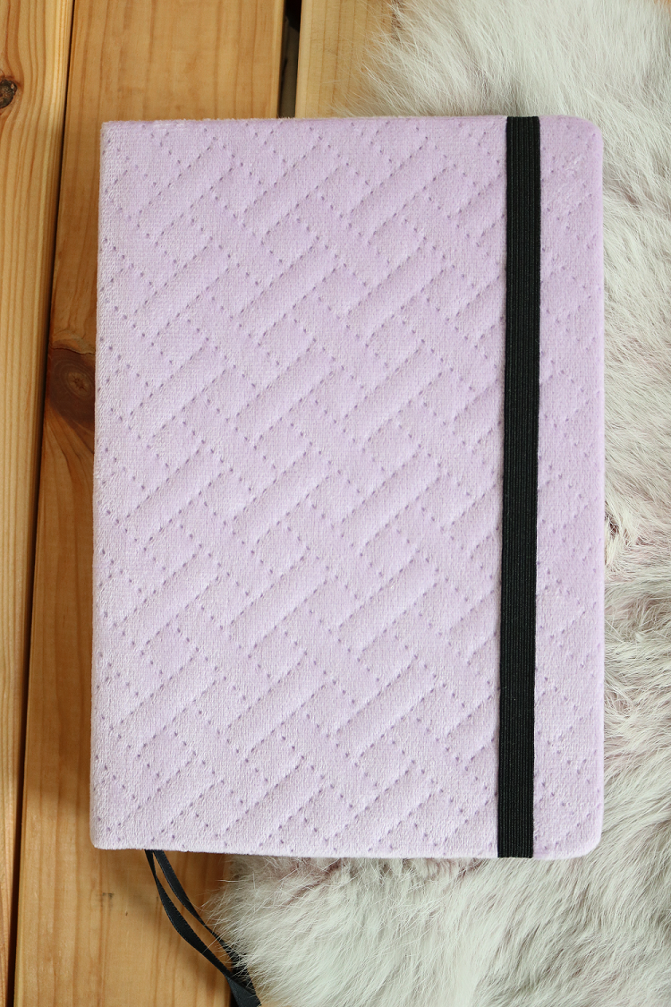 Gepersonaliseerd notitieboek A5 (lila stof)