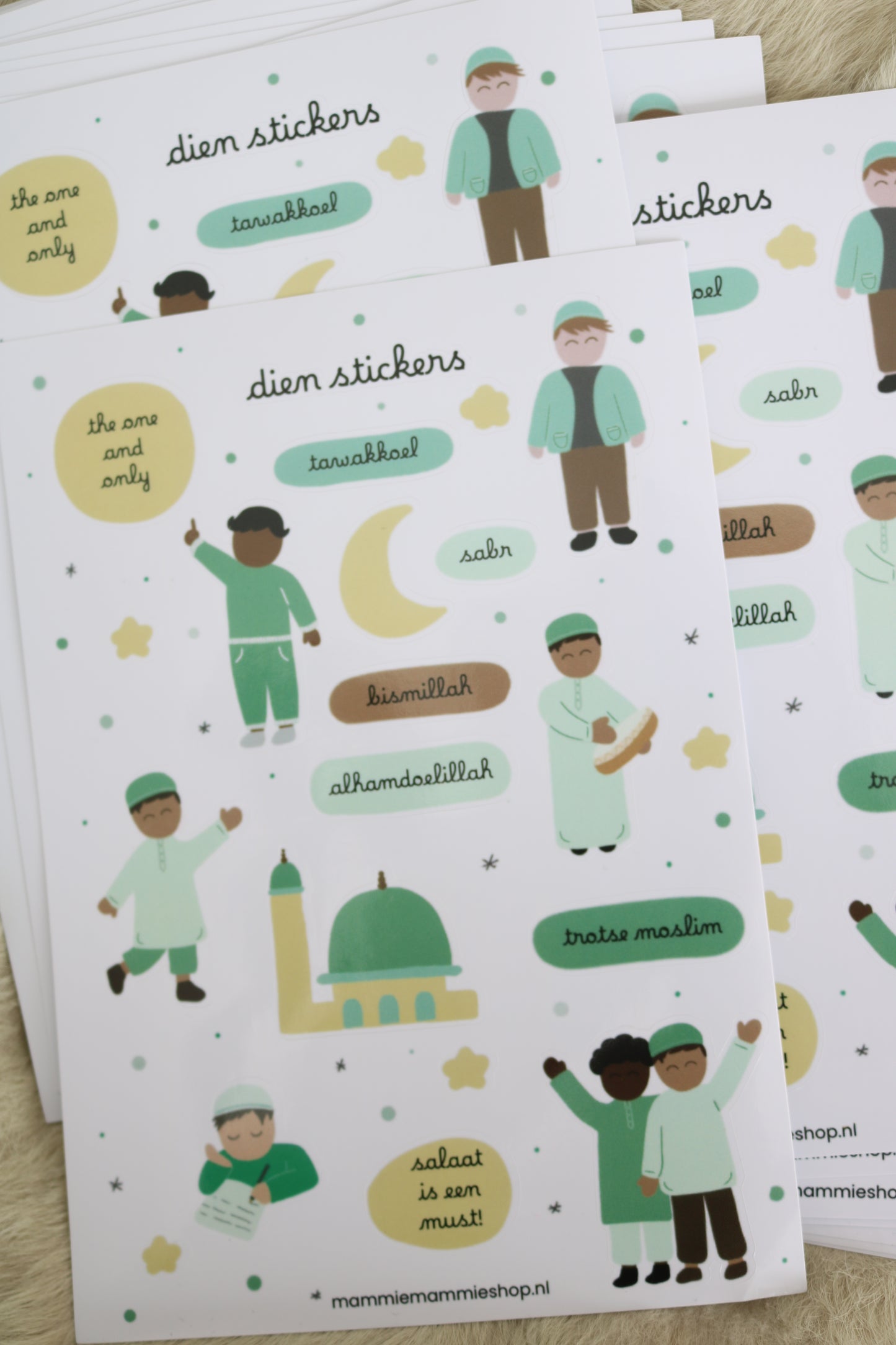 Islamitische stickervel jongens