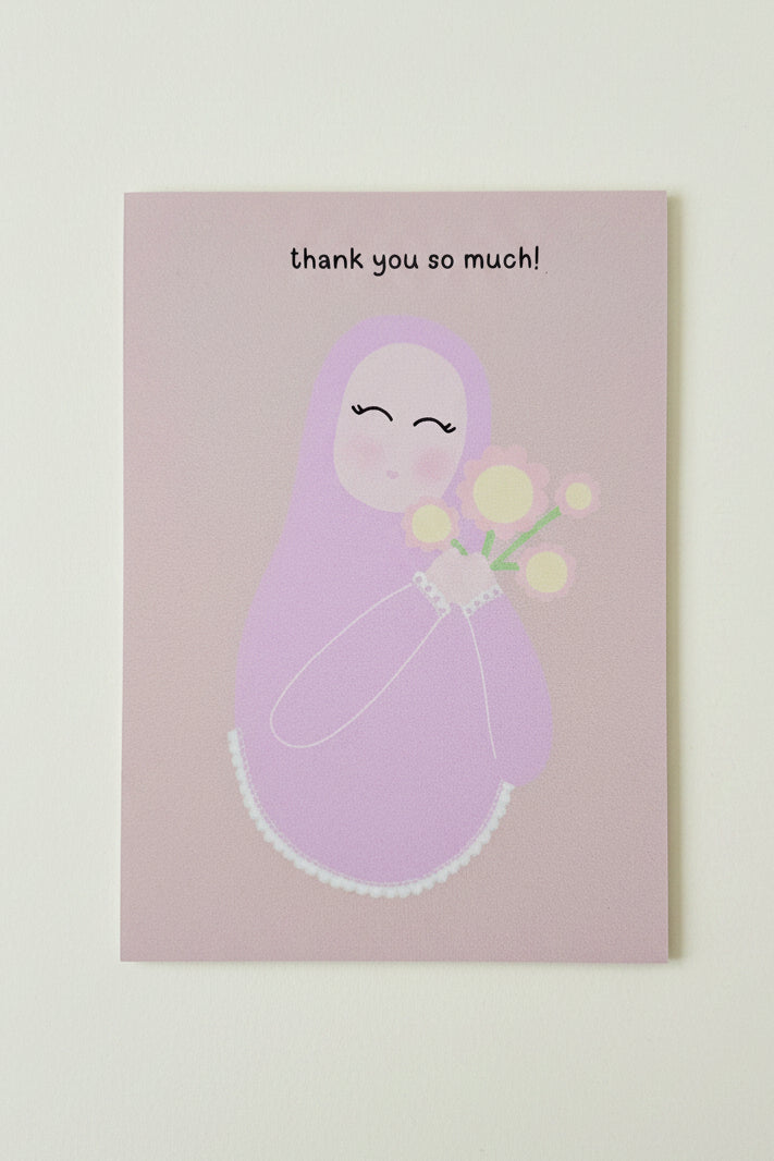 Islamic thank you card girls