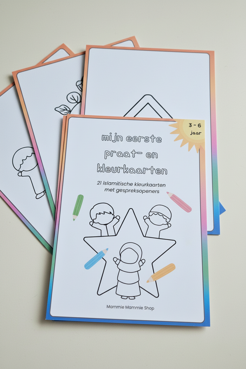 Mijn eerste islamitische kleur- en praatkaarten voor peuters en kleuters