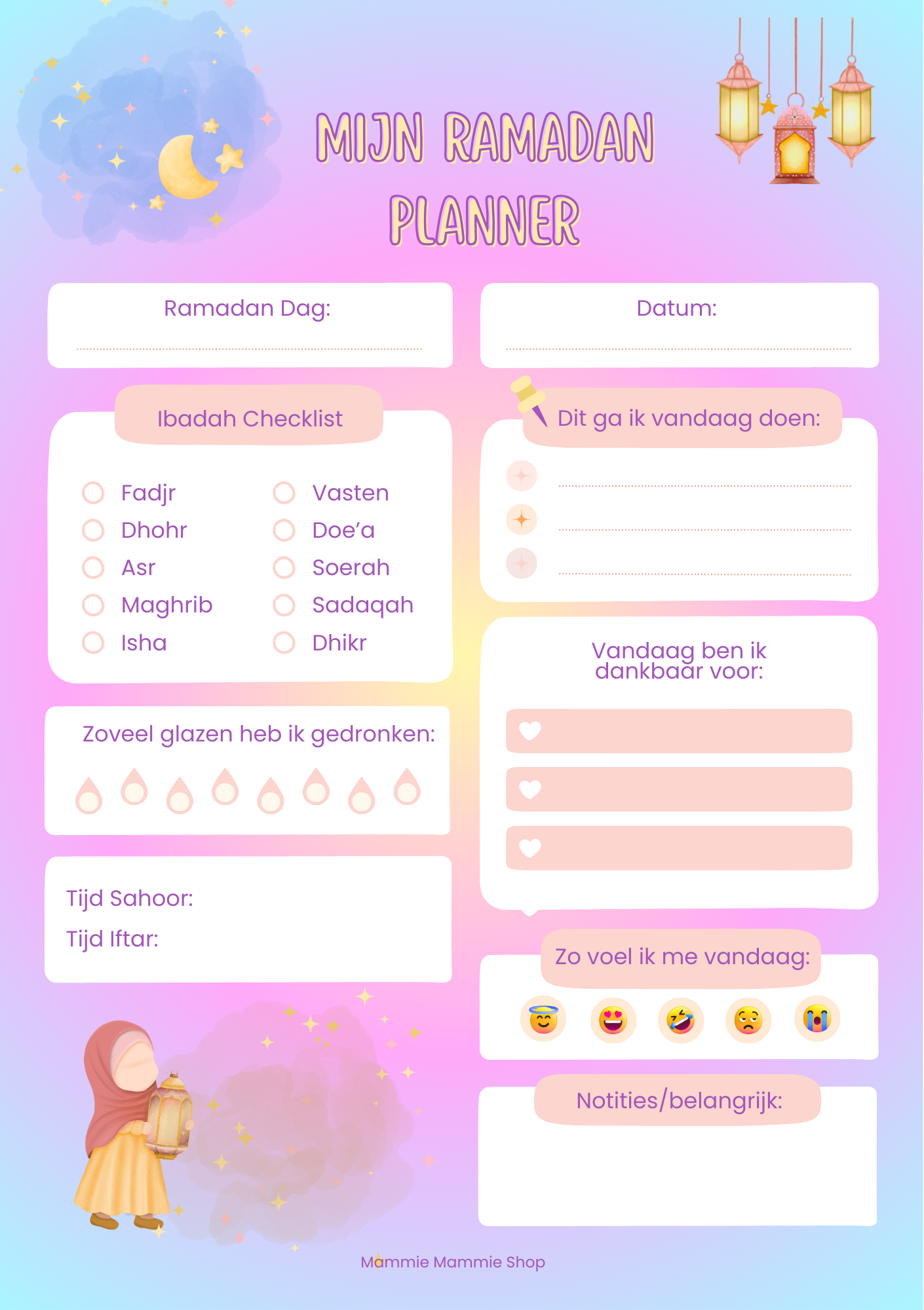 Ramadan dagboek voor meisjes