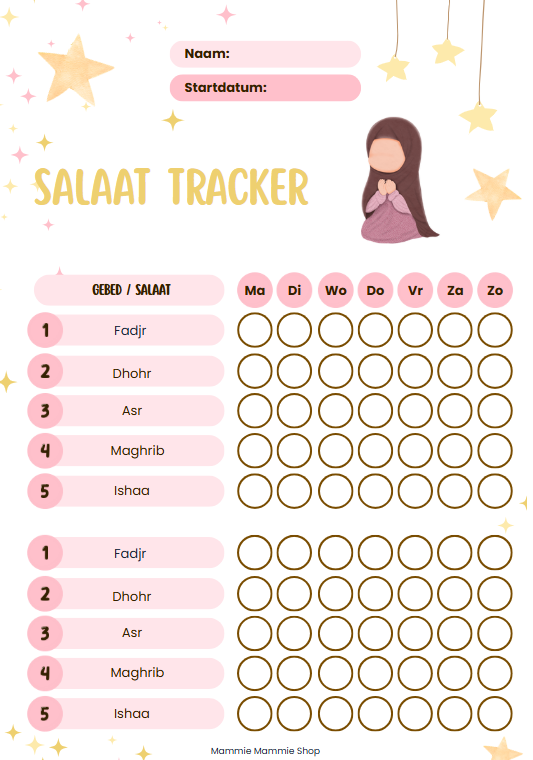 Salaat tracker voor meisjes