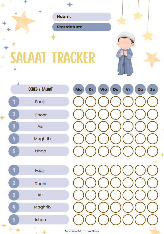 Salaat tracker voor jongens