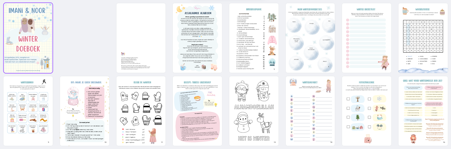 Winter doeboek islamitisch voor meisjes