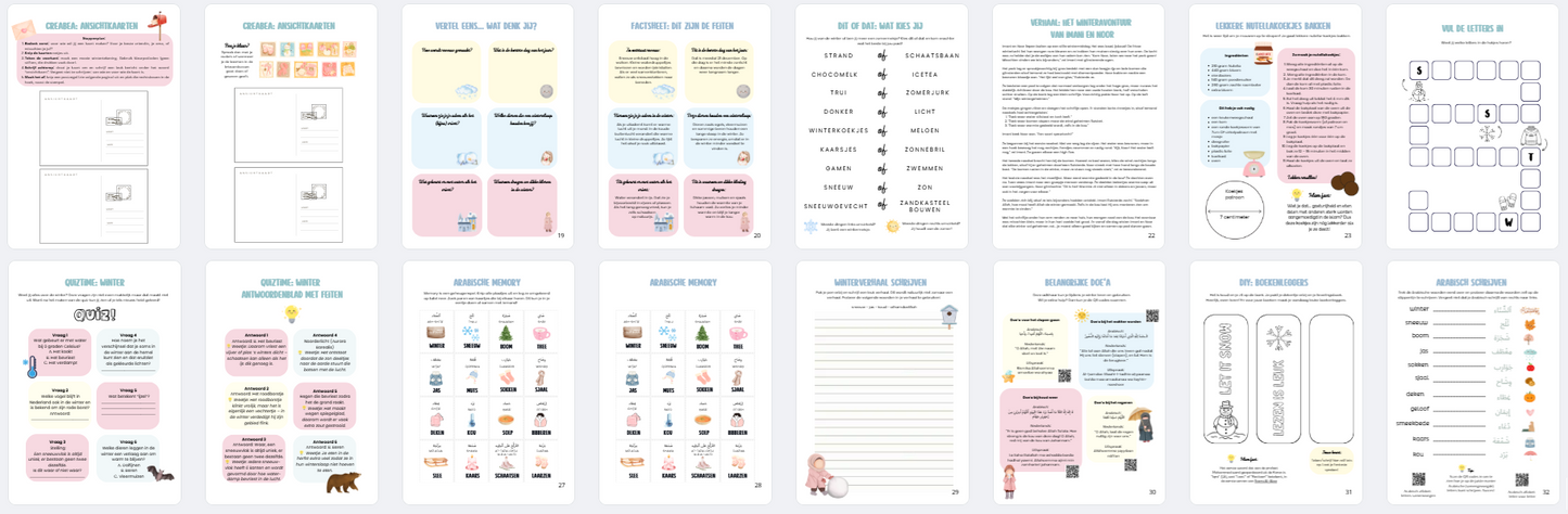 Winter doeboek moslim meisjes