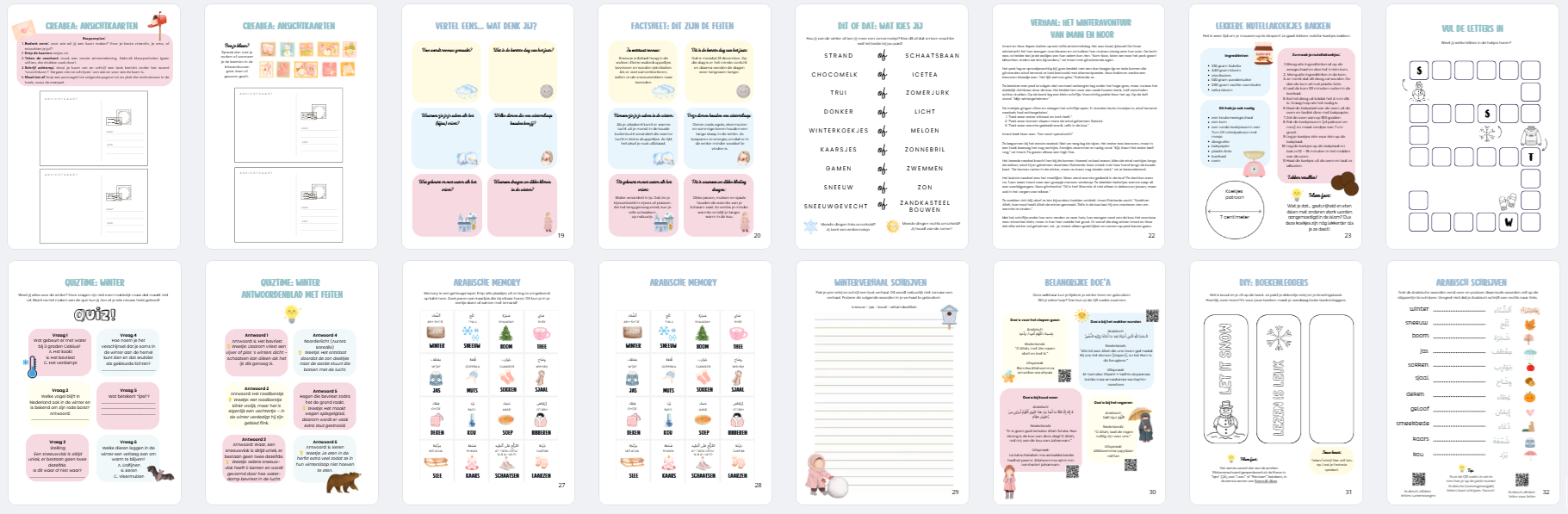 Winter doeboek moslim meisjes