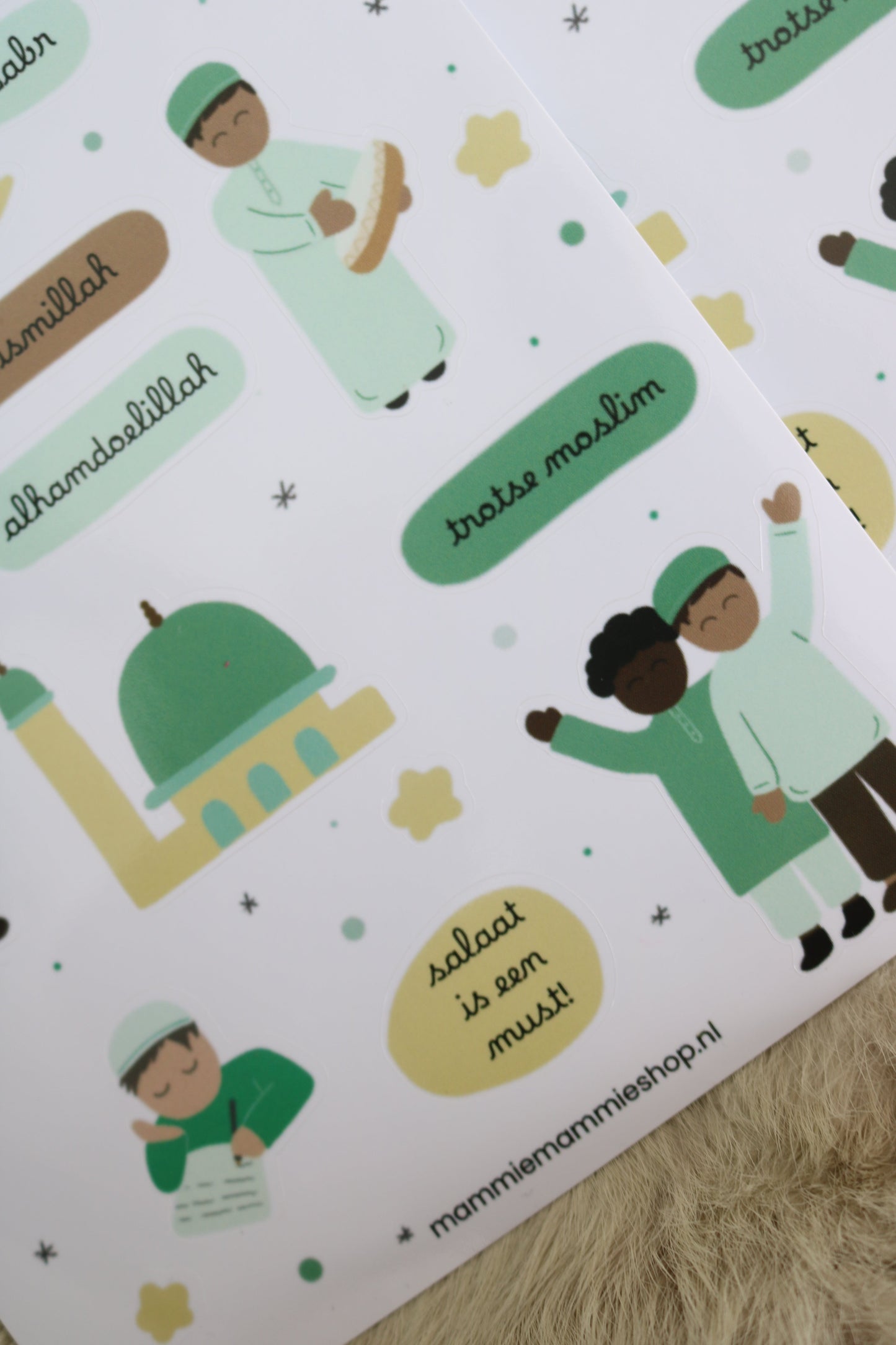 Islamitische stickervel jongens