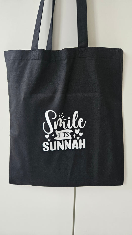 Islamitische totebag - smile its sunnah