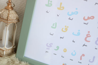 poster Arabisch alfabet kopen met Nederlandse uitspraak