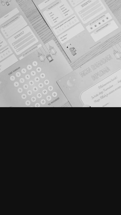 Mijn Ramadan Journal kaarten voor meisjes - 30 stuks