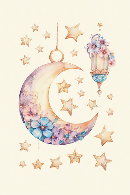 Muur- raamstickers Ramadan en Eid lantaarns