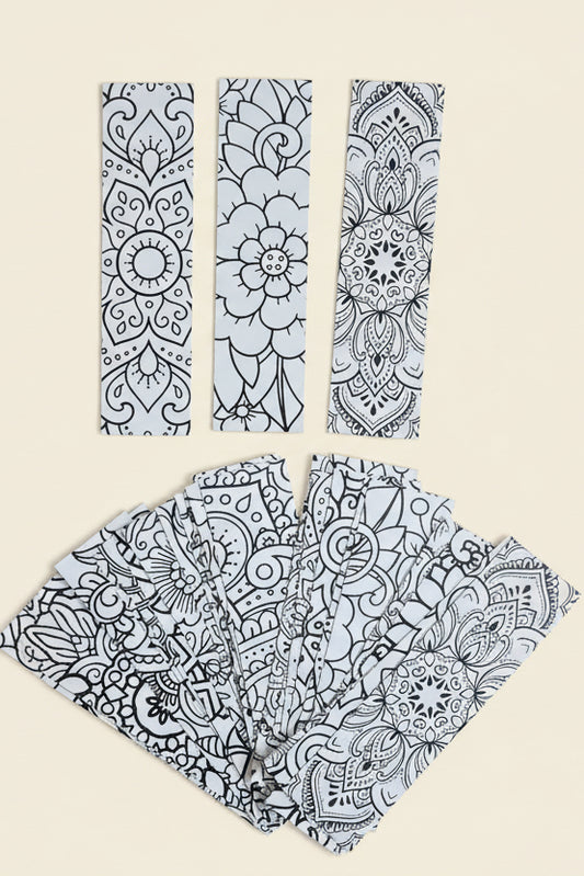 DIY boekenlegger - henna print