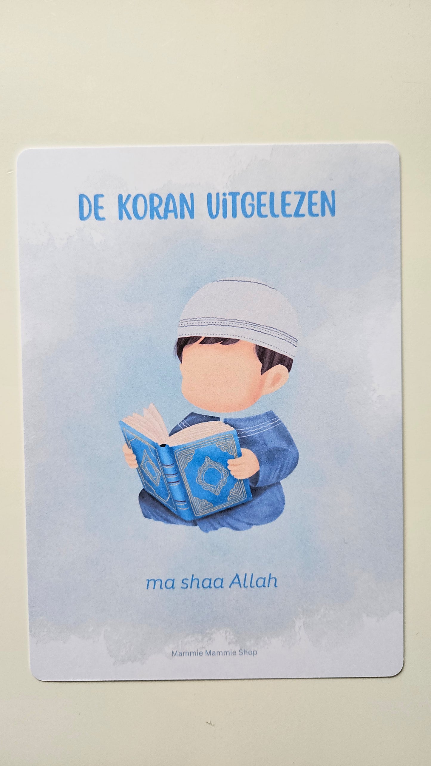 De Koran uitgelezen - wenskaart voor jongens