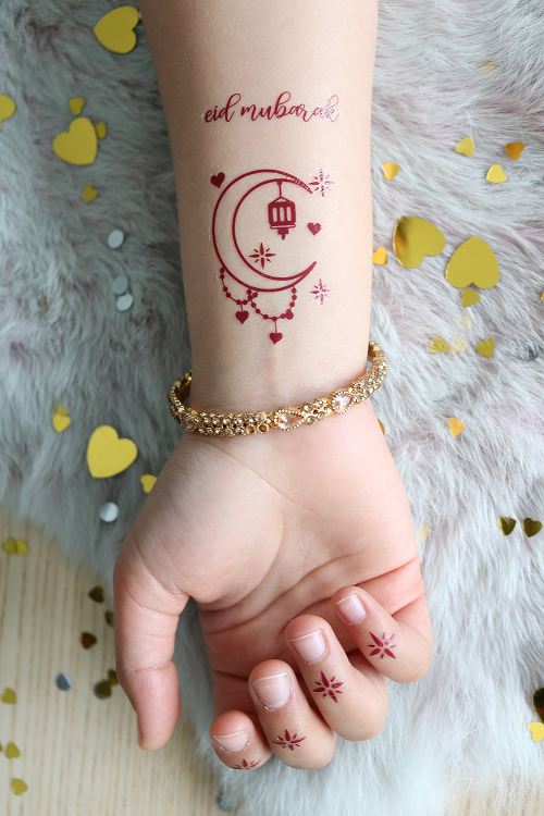 Zwarte henna tattoo stickers voor meisjes