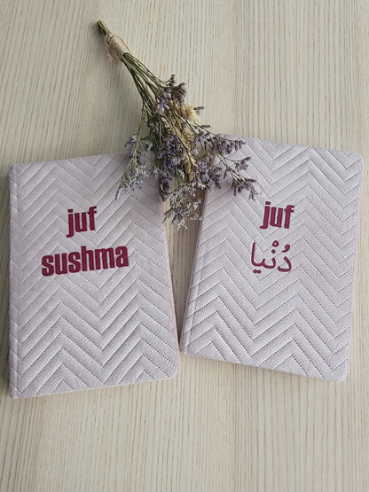 Gepersonaliseerd notitieboek A5 (lila stof)